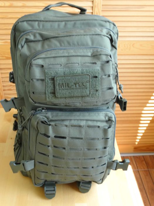 MIL-TEC Rucsac Laser Tag - Ghiozdan Rezistent Tactic Miltec pentru Vanatoare Pescuit Camping Munte Munca Armata - Marime 36 Litri Oliv - SKU 14002701