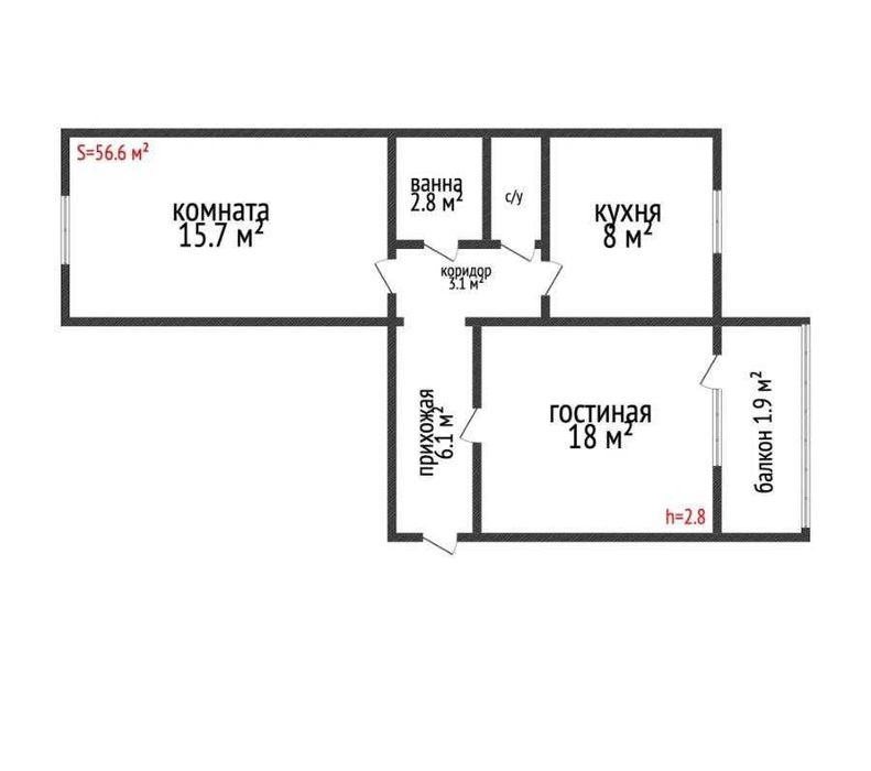 2-ком.квартира, в мкр.Наурыз!