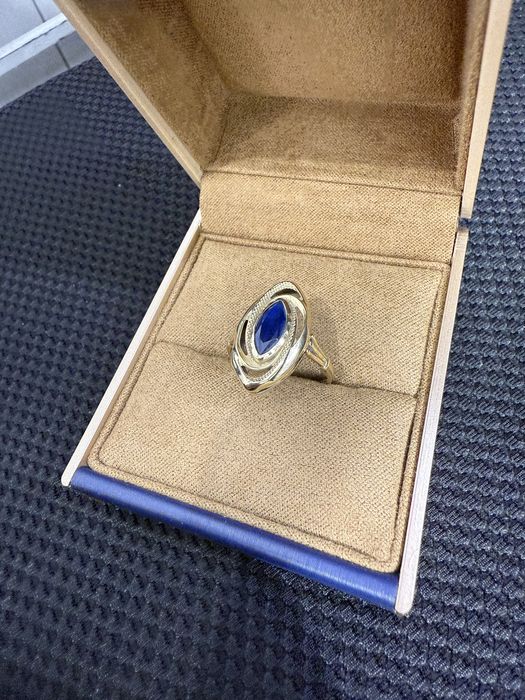 Tilla Uzuk 585 Proba Sapfir Toshi tozza Tila