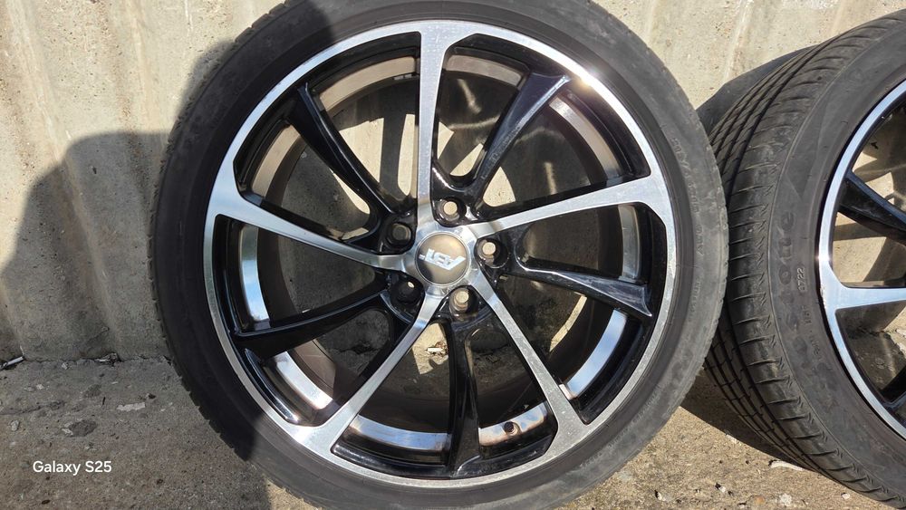 Алуминиеви джанти ABT BBS DR Mystic Black 18" + летни гуми 0.7 мм, 5×112, за Seat, Audi, VW, Skoda