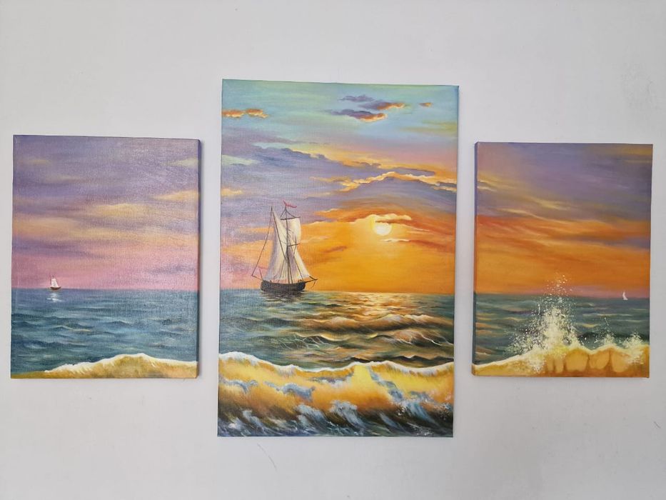 Картины маслом. Триптих "море"