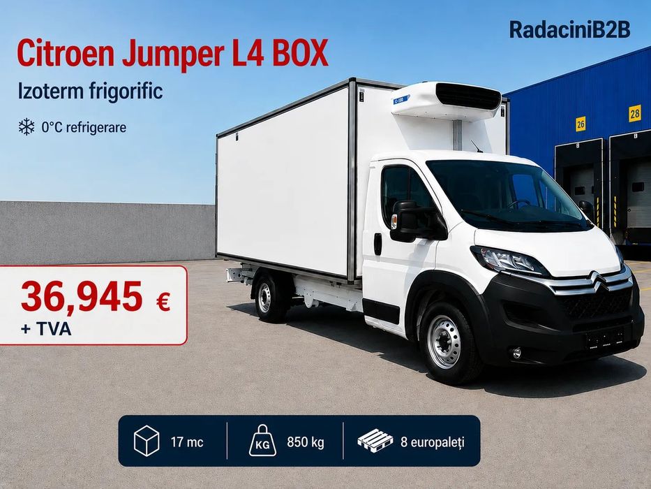 Citroën Jumper BOX Izoterm cu agregat inclus Citroën Jumper L4 BOX Izoterm 2.2 BlueHDi 140 CP • Agregat frigorific