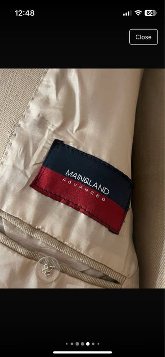 Costum, doua piese, bumbac, crem/bej/mustariu