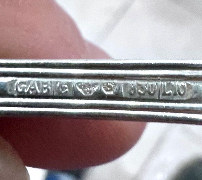 Шест сребърни лъжички проба 830