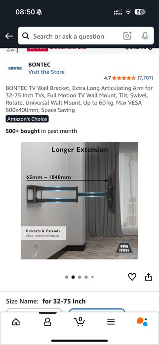 Suport TV extensibil -1 metru