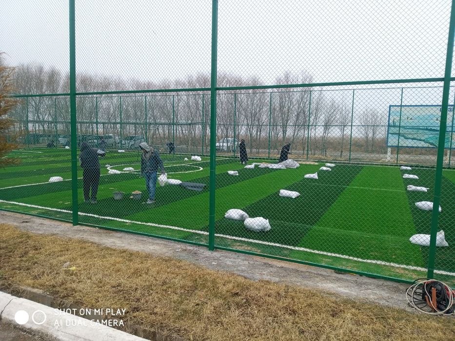 Gazon ekamiz landshaft qilamiz stadion quramiz