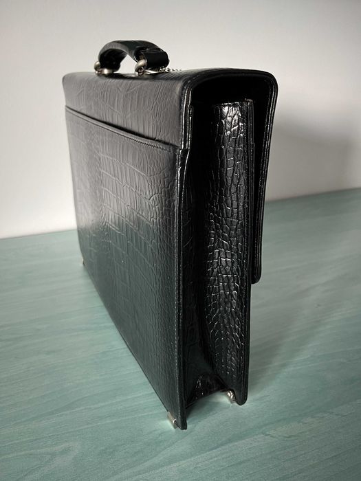 Geanta / servieta din piele naturala, stil diplomat, dama