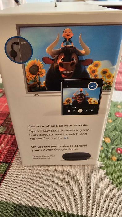 Мултимедиен Плеър Оригинален Google Chromecast 3та генерация пълен комплект
