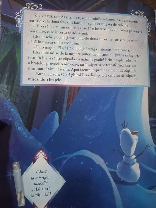 Carte pentru copii,,Regatul de gheață-Cântă cu Elsa"