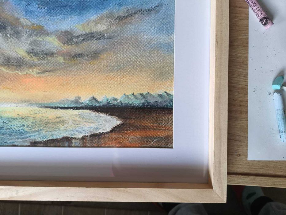 Акварел и сух пастел, с подпис от художника