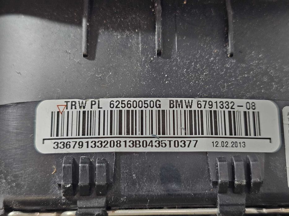 Airbag volan șofer BMW Seria 1 F20 F21 / Seria 3 F30 F31 2011-2019 2013 1.6i 125kW Cod OEM: 6791332-08, 32306791332, 6791332 (5E3)
