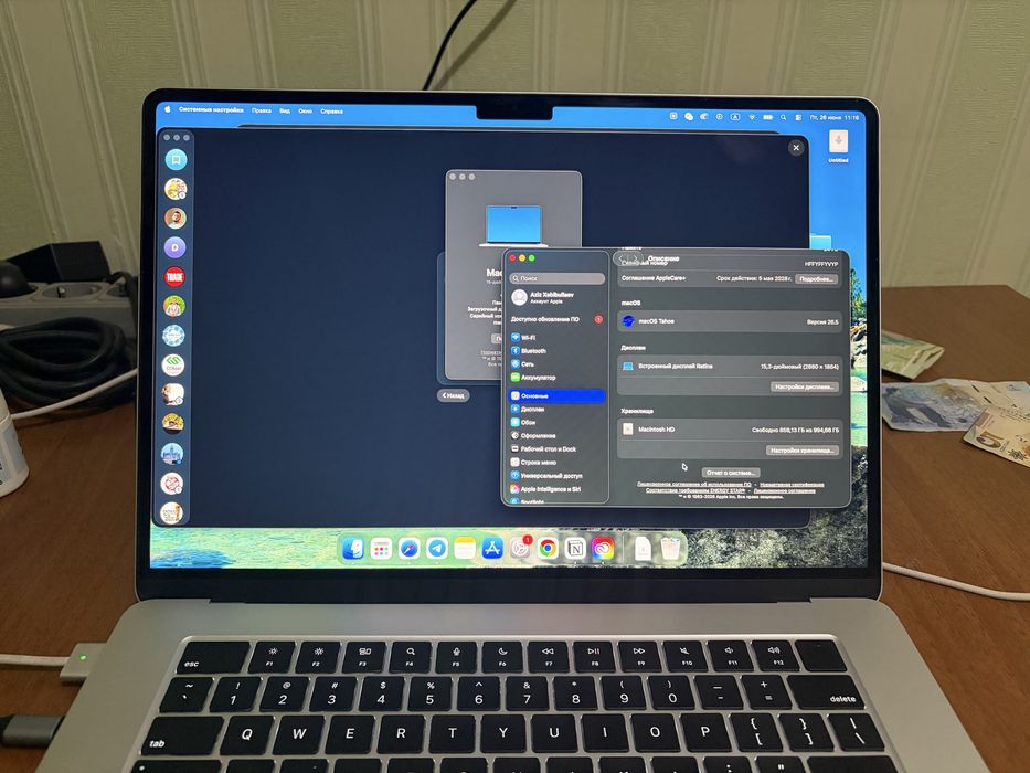 Продам свое macbook air 15.3. m4 24/1tb