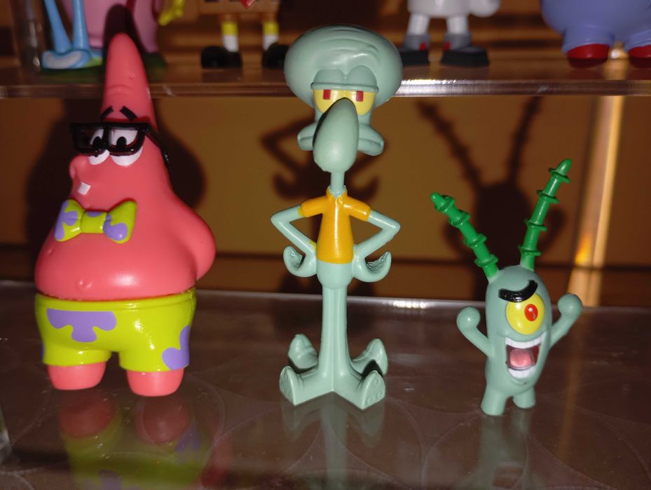 Комплект 3 D фигурки SpongeBob.  7 б-р.