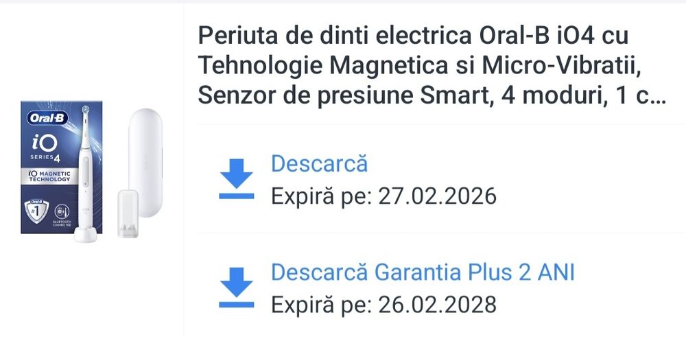 Periuta de dinti electrica Oral B io4