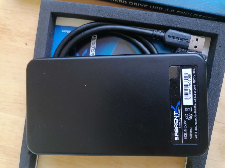 Carcasă externă Sabrent USB 3.0 pentru HDD/SSD SATA 2.5" – Tool-Free, UASP, până la 5 Gbps