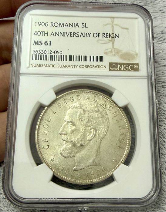 5 lei 1906 gradata MS61