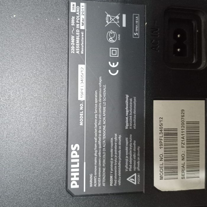 Монитор  Philips 19PFL3405/12 телевизор