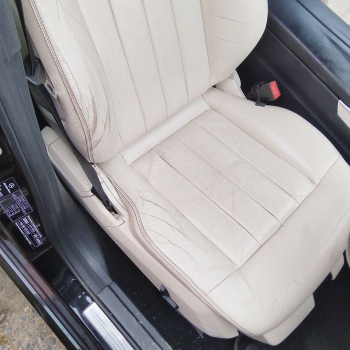 Interior PIELE scaune cu bancheta ALB/CREM Mercedes E-Class w212 SEDAN