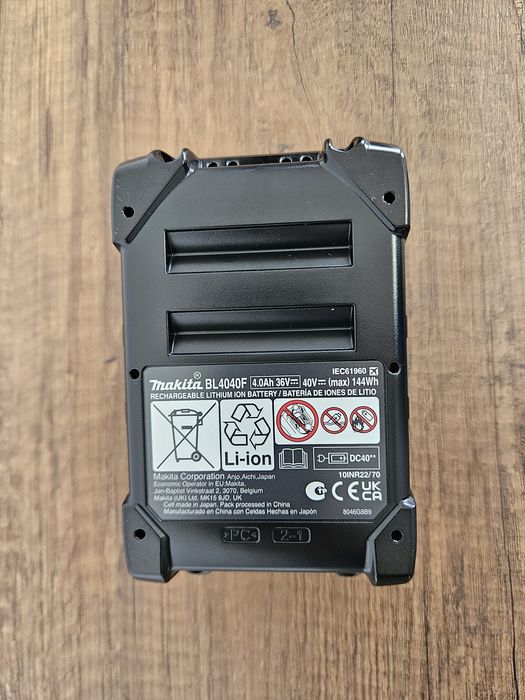 70€/бр. Makita 40V 4Ah BL4040F  Батерия