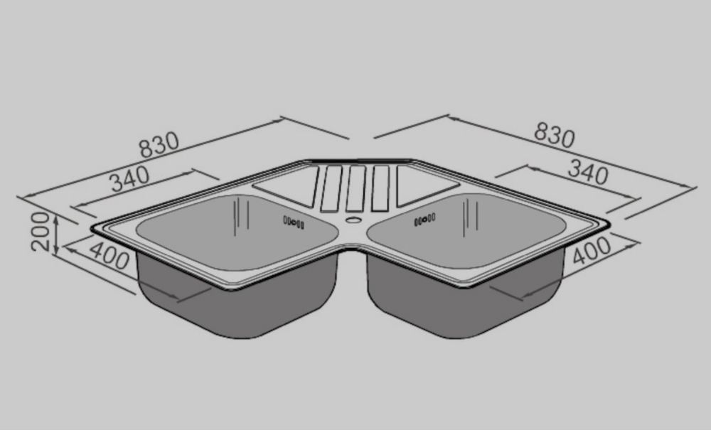 Chiuveta bucatarie FRANKE de colt, 2 cuve, inox satinat+ baterie