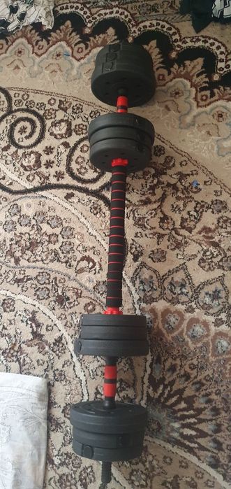Gantel tosh 30 kg li , shtangasi bilan komplekt ,uy sharoiti uchun