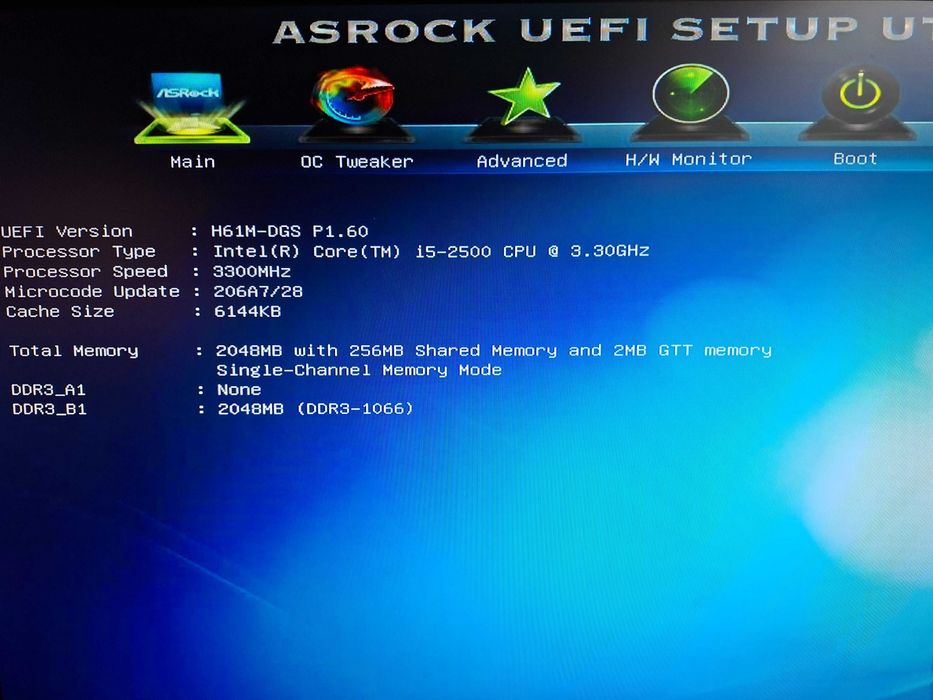 placa de baza ASROCK H61M-DGS + I5 2500