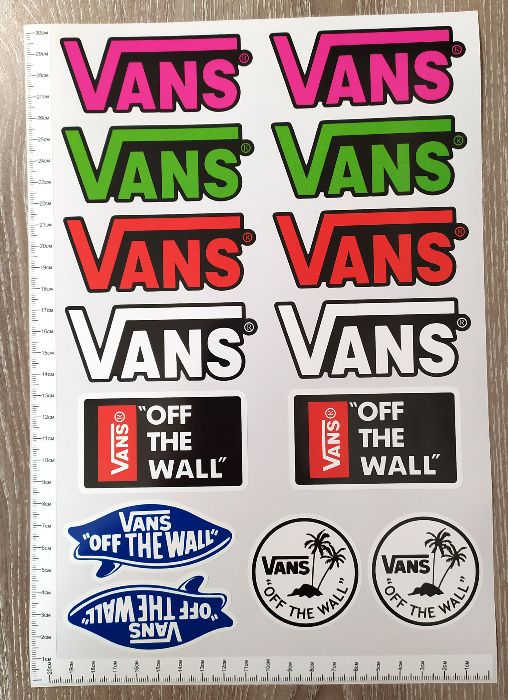 Стикери VANS ВАНС лист А4 - 14 бр общо Sticker
