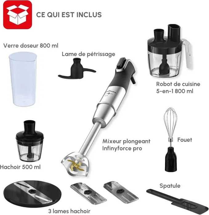 Moulinex Infinyforce Pro DD95JD10 1200W 5в1, лек дефект на едната купа, ДЕФЕКТ!