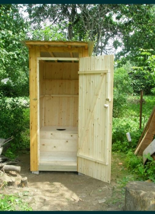 Уличный Деревянные туалет для дачи