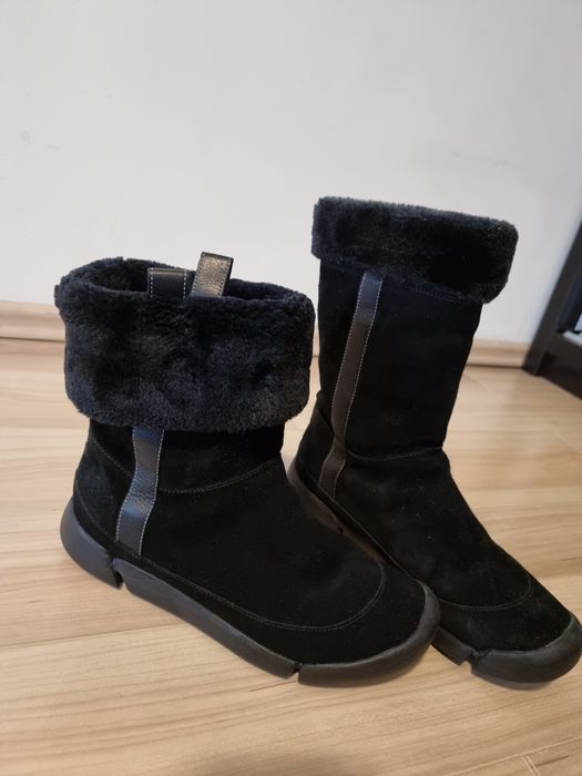 Cizme/botine Clarks dama, piele nubuc, 38