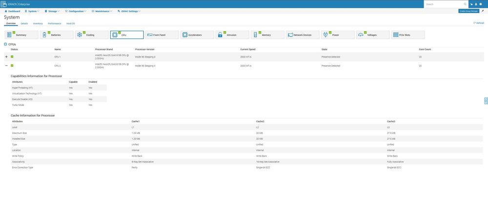 Server DELL PowerEdge R640: Gold 6138 80Core 32GB 2x300GB 740P 1500W