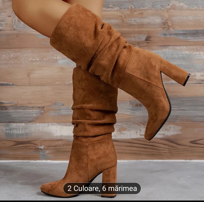 Cizme de catifea elegante