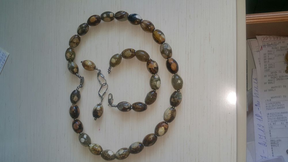 Продам набор бижутерии из камня тигровый глаз!