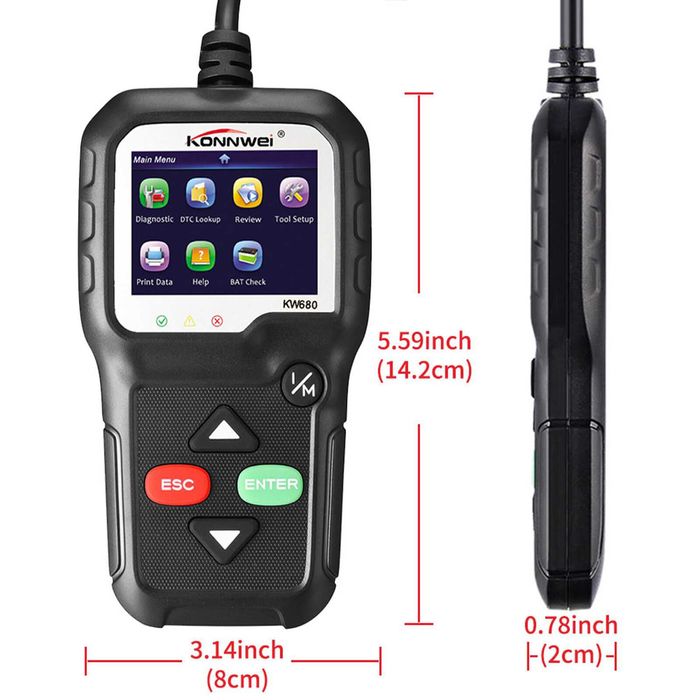 Уред за диагностика на МПС скенер  KONNWEI KW680/PA124