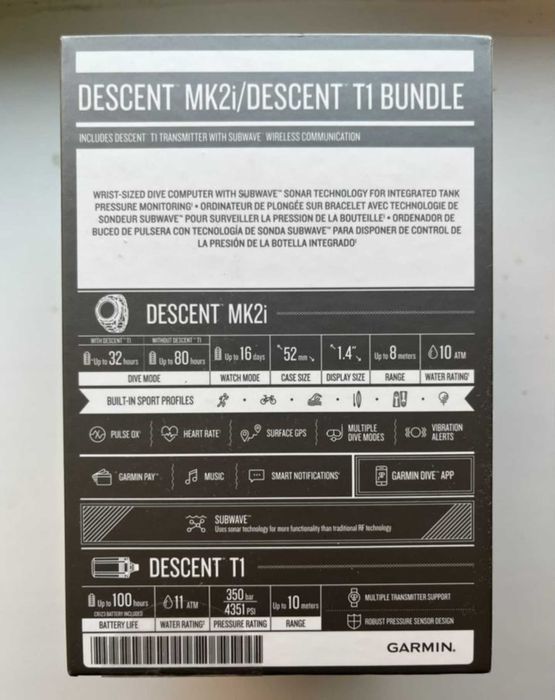 Garmin Descent MK2i + Descent T1 Bundle