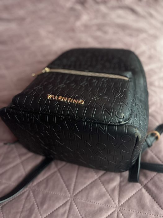 Раница Valentino, черна, кожена