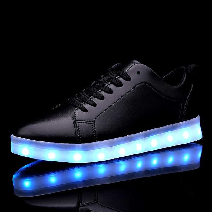 Adidasi cu Luminite / Leduri negri pentru copii