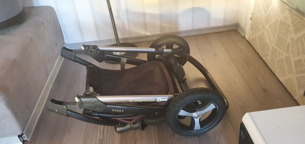 Количка 2в1 Husky Baby design зимно чувалче и ръкавица за дръжката