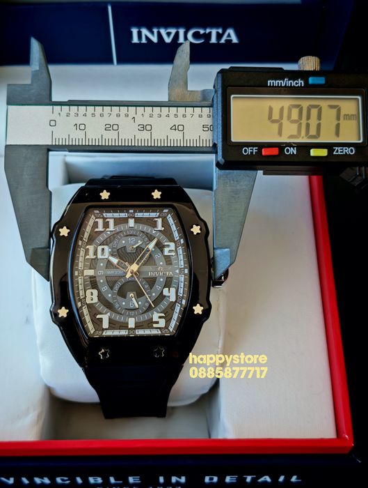 INVICTA Cyclone black/silver 49 mm, Инвикта нов ръчен часовник