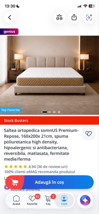 saltea ortopedica 160/200, Somnus Premium