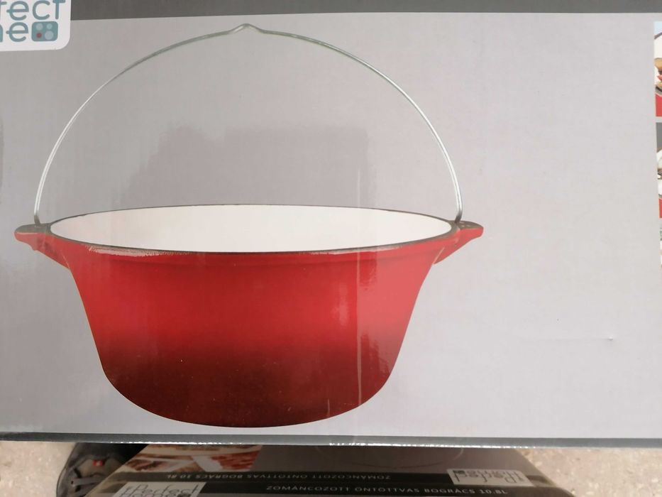 Ceaun fontă emailată 10.8 L capac Promo cu  capac inox  / 299  lei