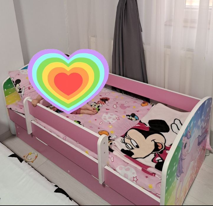 Vand pat patut unicorn pentru fetite