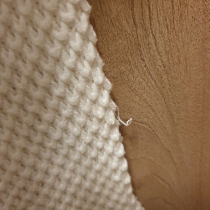 Cardigan tricotat crem Massimo Dutti