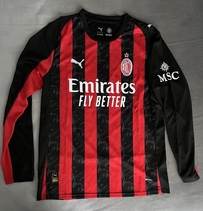 AC Milan Home 2025/26 Authentic Match Jersey Mânecă Lungă – Puma DryCELL