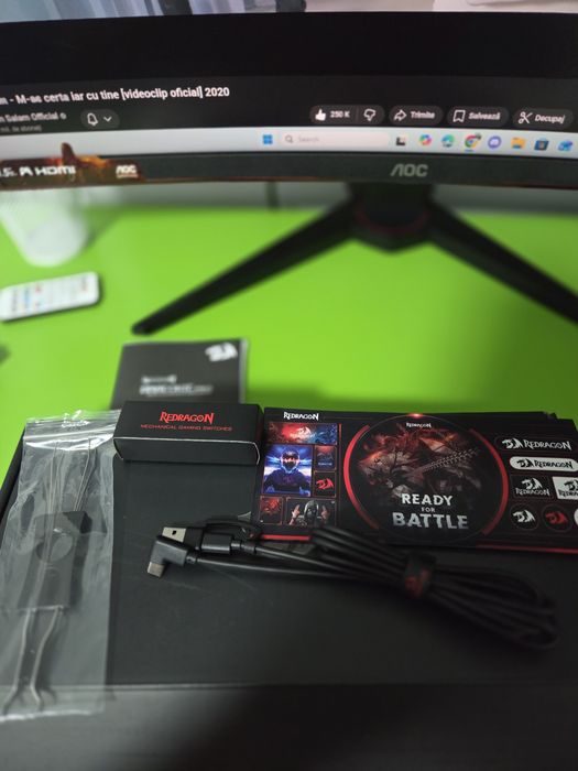 Tastatura Gaming Redragon Draconic Pro Black Mecanica Brown Switch nou