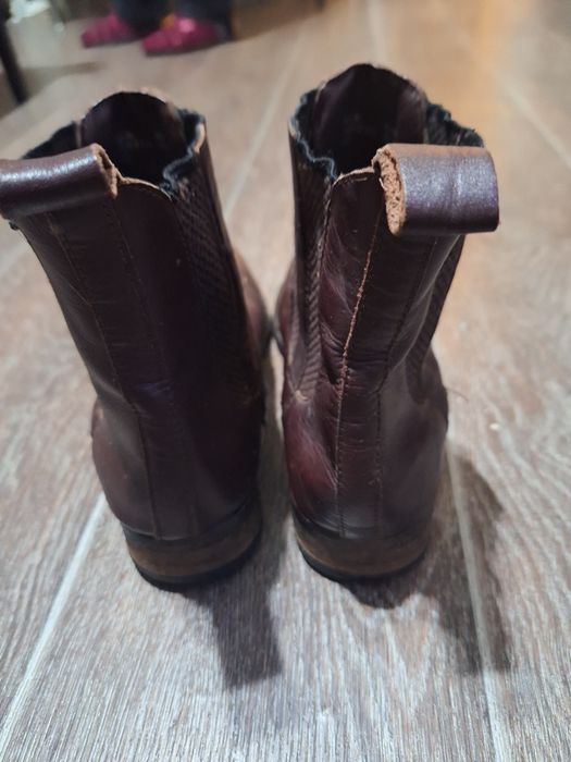 Продам кожаные ботинки  челси. Asos.  Баклажан