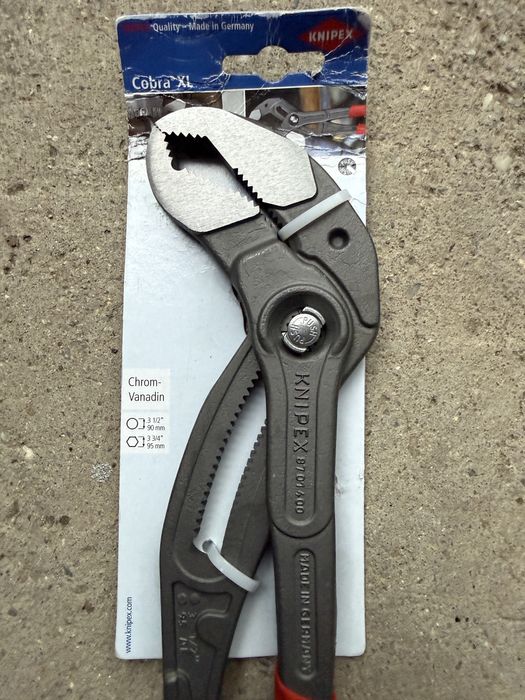 Cleste Papagal Knipex Cobra XL  87 01 400 Nou Chrom Vanadium