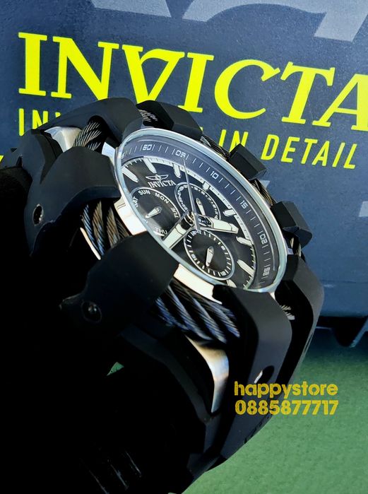 INVICTA Bolt Shock Black 54 mm, Инвикта нов ръчен часовник