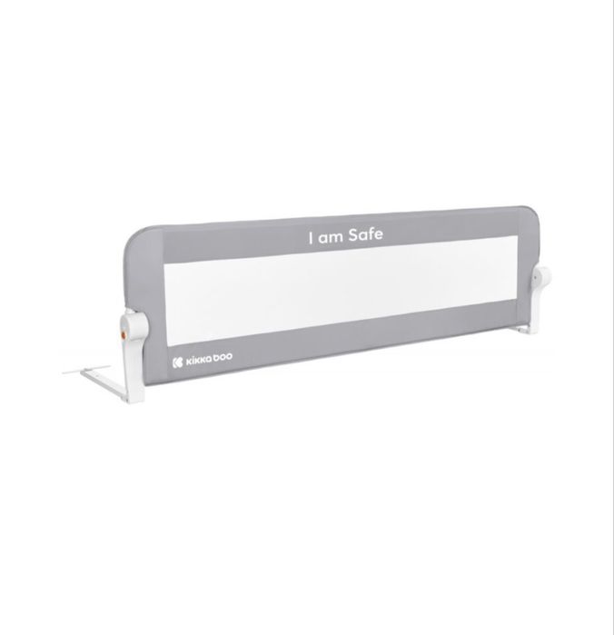 Предпазна преграда за легло KikkaBoo - I am safe, 150 cm, Grey