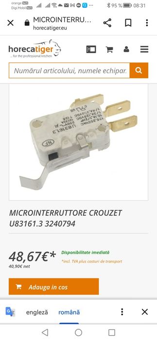 Micro întrerupător  crouzet ua83161. 1